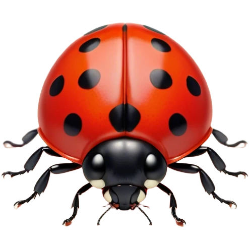 Cinematic Noble Ladybug Portrait Emoji, Poised and charming, with a tiny, rounded red shell adorned with crisp black spots, delicate antennae, and bright, observant eyes, Simplified yet sharply detailed features, highly detailed, glowing with a soft, scarlet radiance, high shine, intelligent and spirited, stylized with an air of natural whimsy, focused and alert, soft glowing outline, capturing the essence of a watchful ladybug that appears ready to scuttle out of the screen with effortless grace! emoji