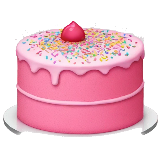 pink cake with sprinkles emoji