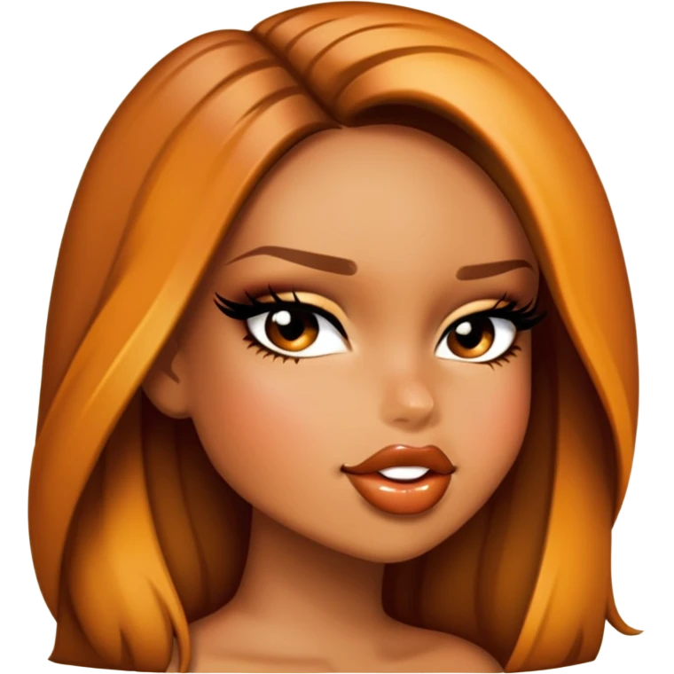 Stunning girl with caramel skin emoji