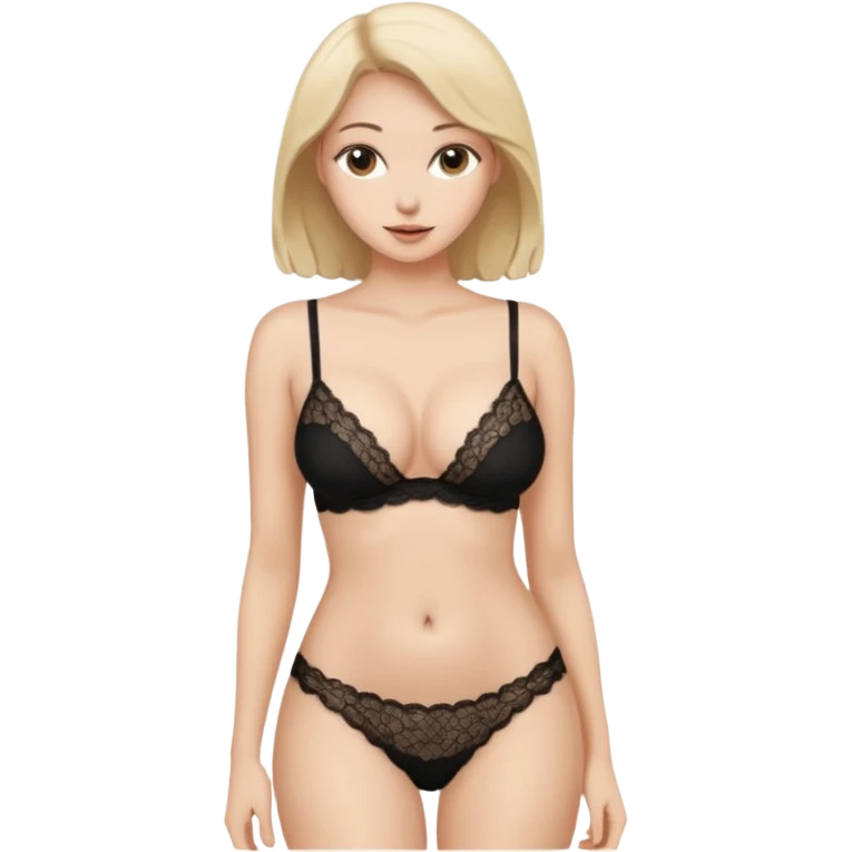 Sexy slim fully nude girl big boobs with black panty emoji