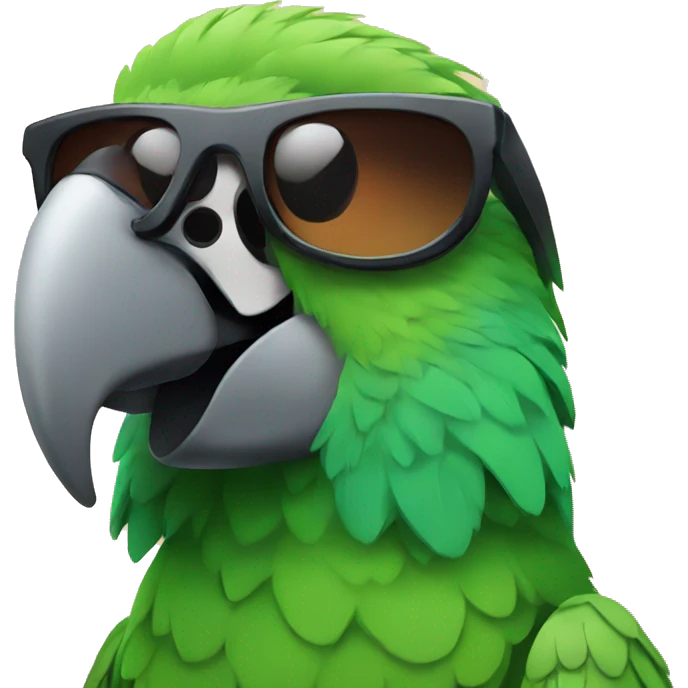 parrot with sunglasses emoji