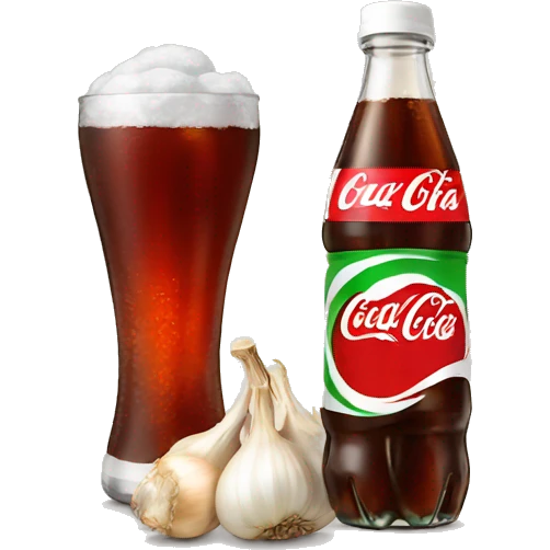 Coke with garlic emoji