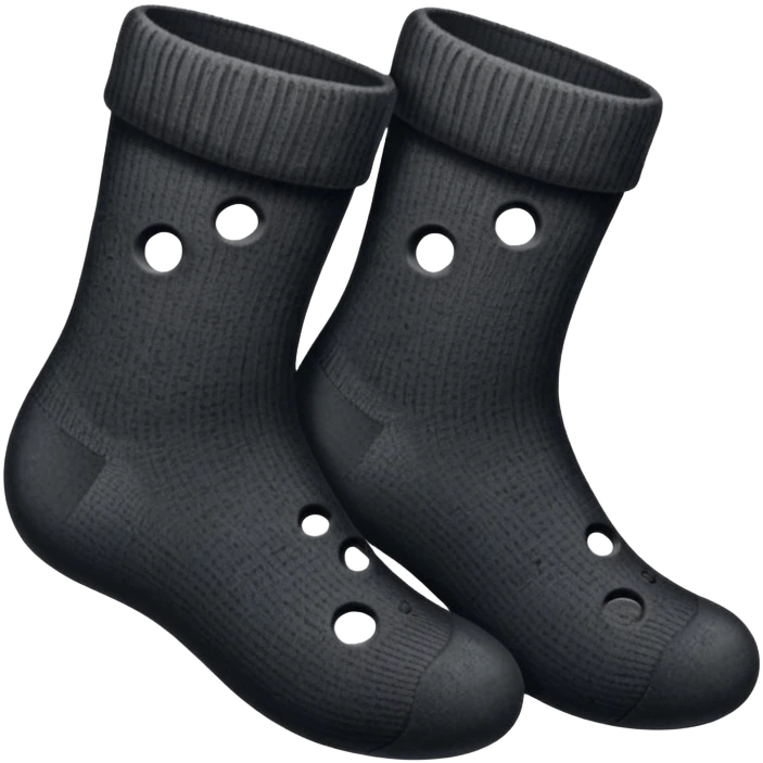 old black socks that have holes on the soles emoji