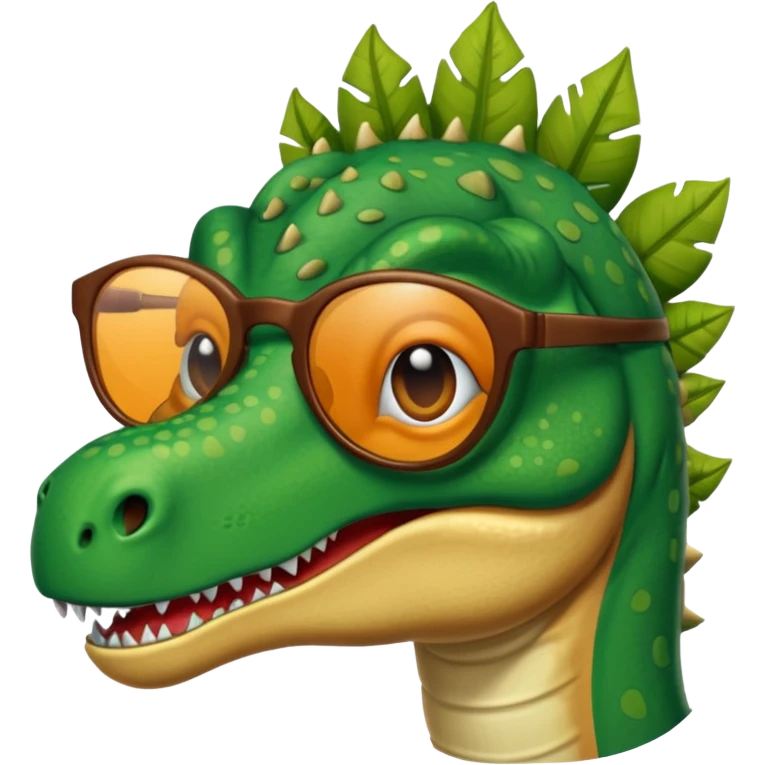 Crea un dinosaurio con gafas de sol emoji