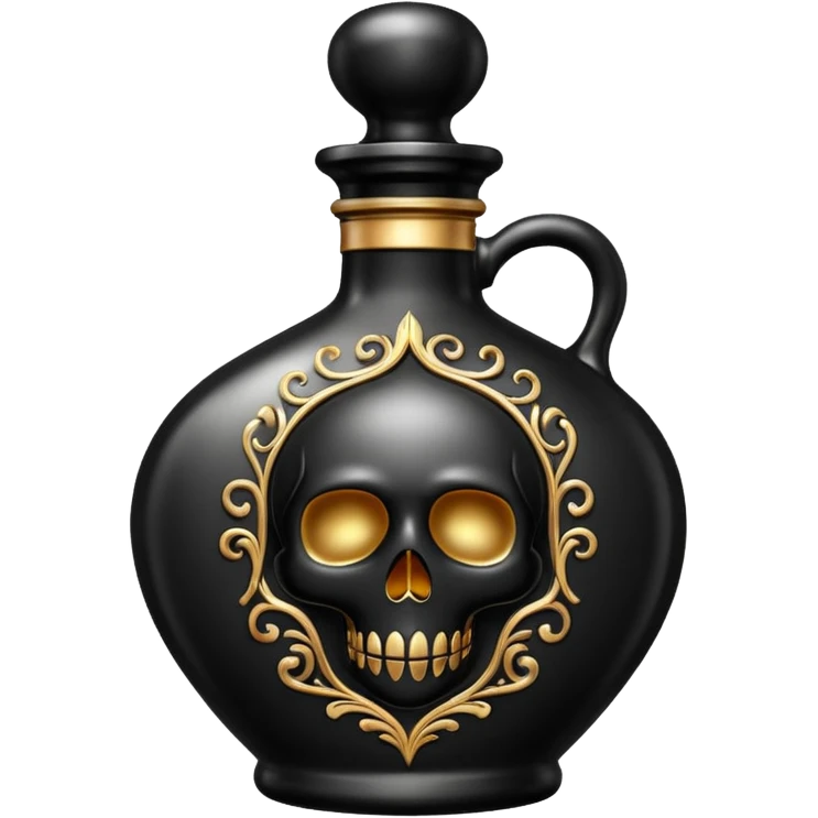 an elegant black poison bottle, no skull  emoji