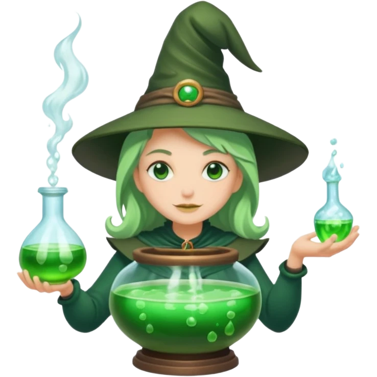 green witch cooking potion emoji