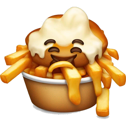 Poutine qui mange une poutine  emoji