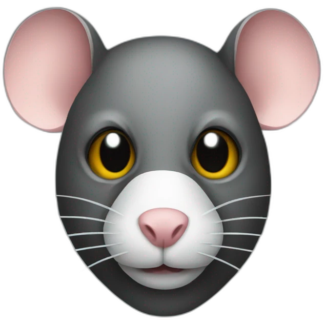 A rat with a mask emoji