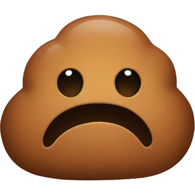 Brown blob with face emoji