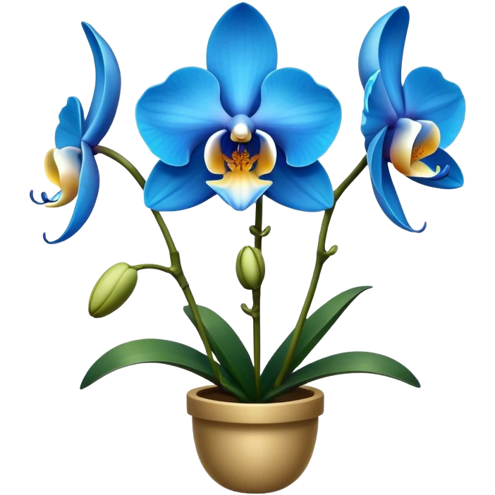 Orquídea azul emoji