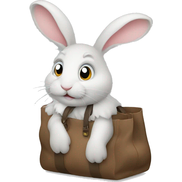 rabbit carry bag emoji