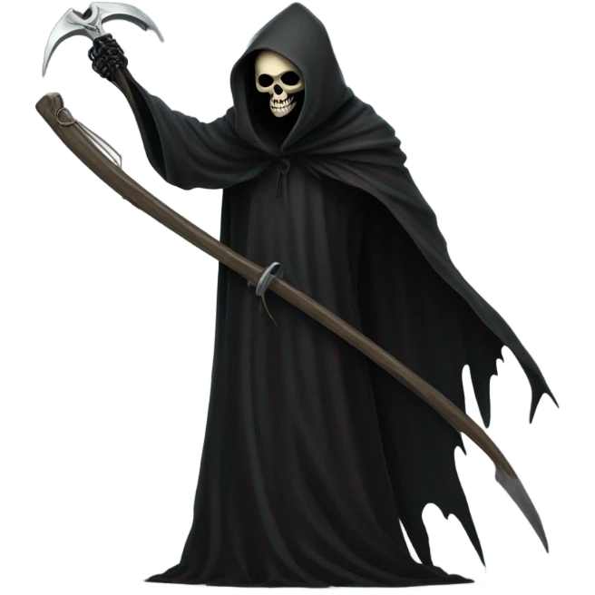 man hugging the grim reaper emoji