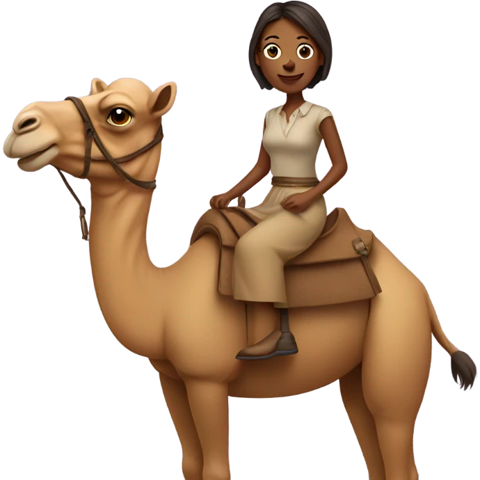 Louise on a camel emoji