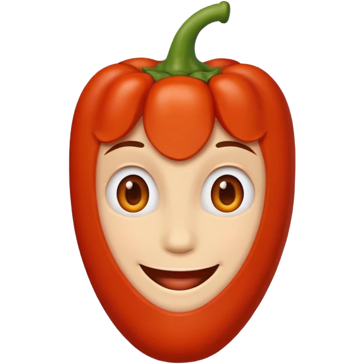 a smiling face with paprika emoji