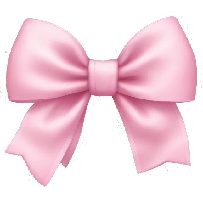 baby pink bow emoji