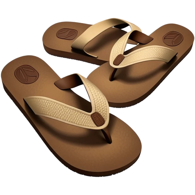 brown coffee colored flip flops emoji