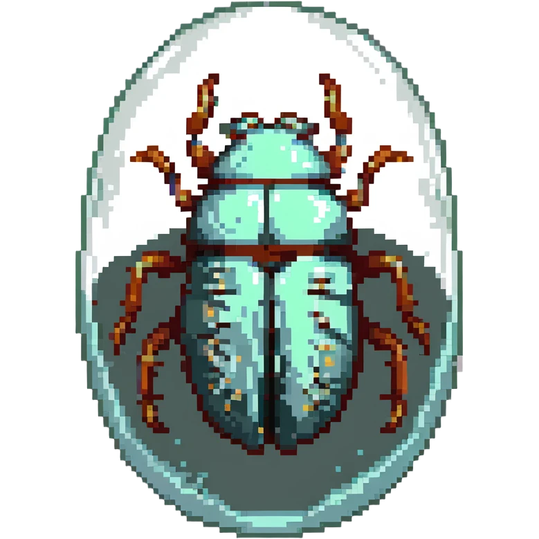MRI embryo digital fetal small shape in otherworldly bubble, eerie, horror, insectoid, crustaceanoid, pupa, crystalis, scarab, in-utero emoji