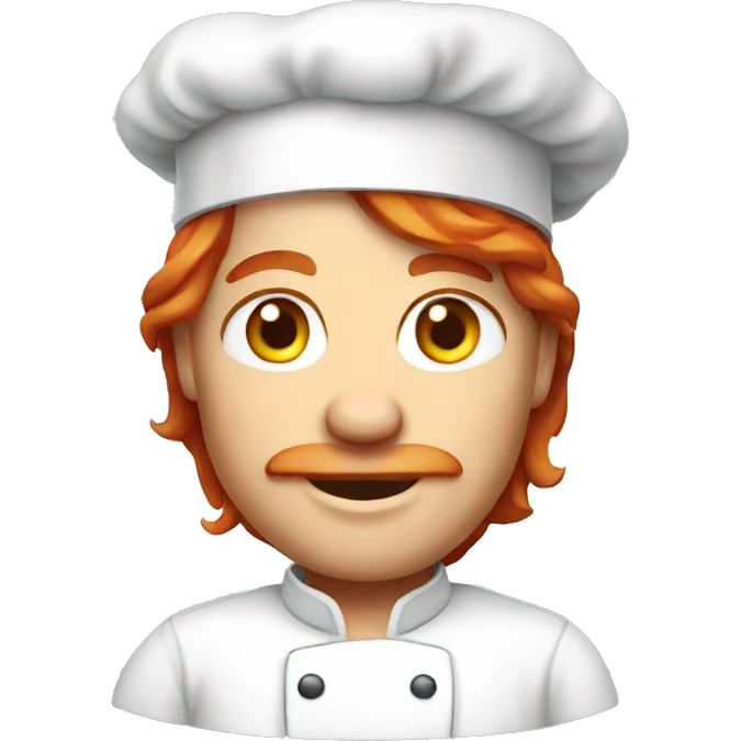 red haired chef emoji