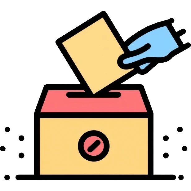 person placing ballot in a ballot box emoji