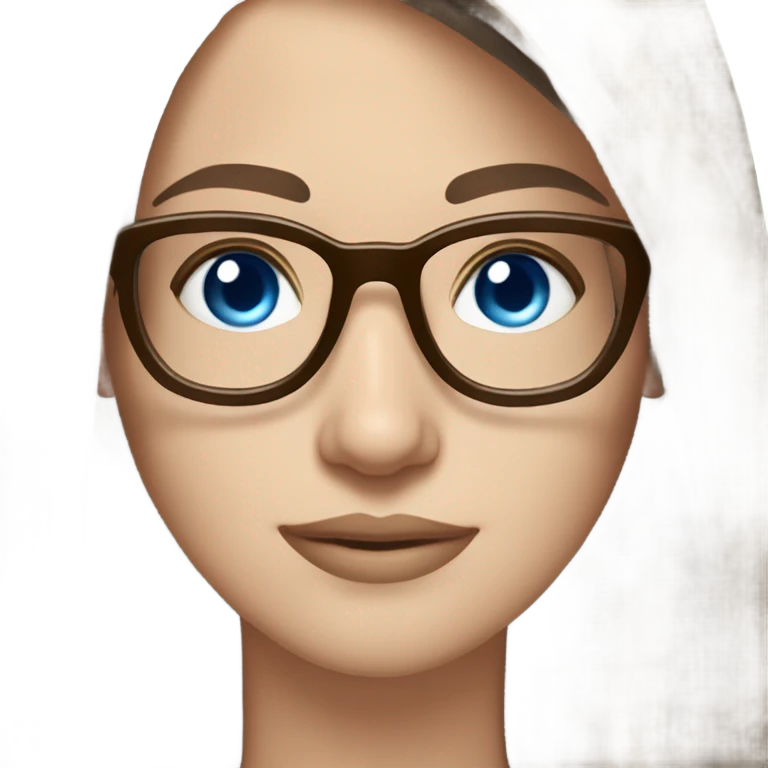 Reading brown hair blue eyes long straight brown hair glasses white skin woman glases emoji