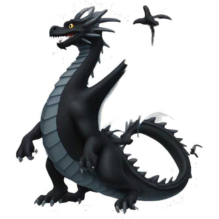 flying black dragon emoji