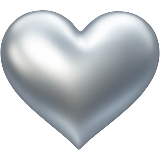 silver heart emoji
