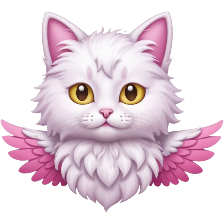 gatto con le ali rosa emoji