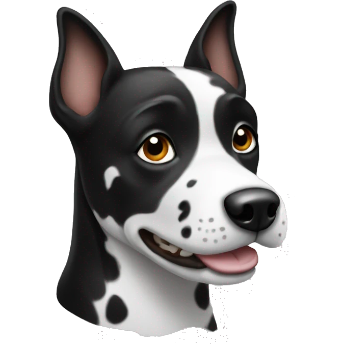 black and white spotted dog emoji