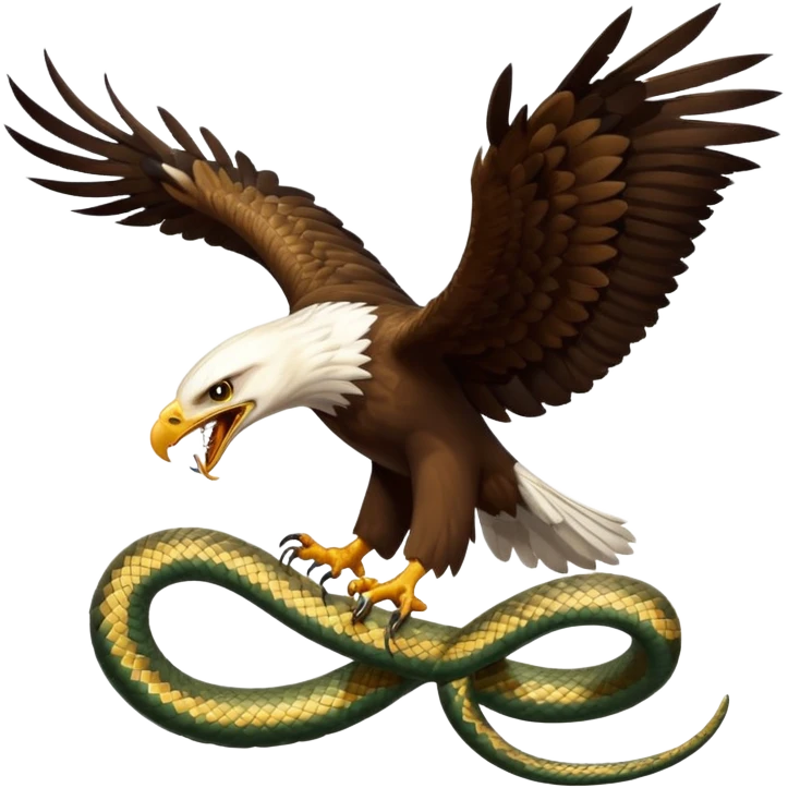 fight between a eagle and snake  emoji