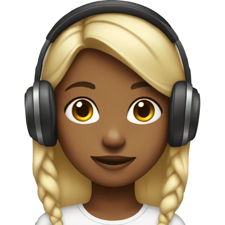 Girl with headphones emoji