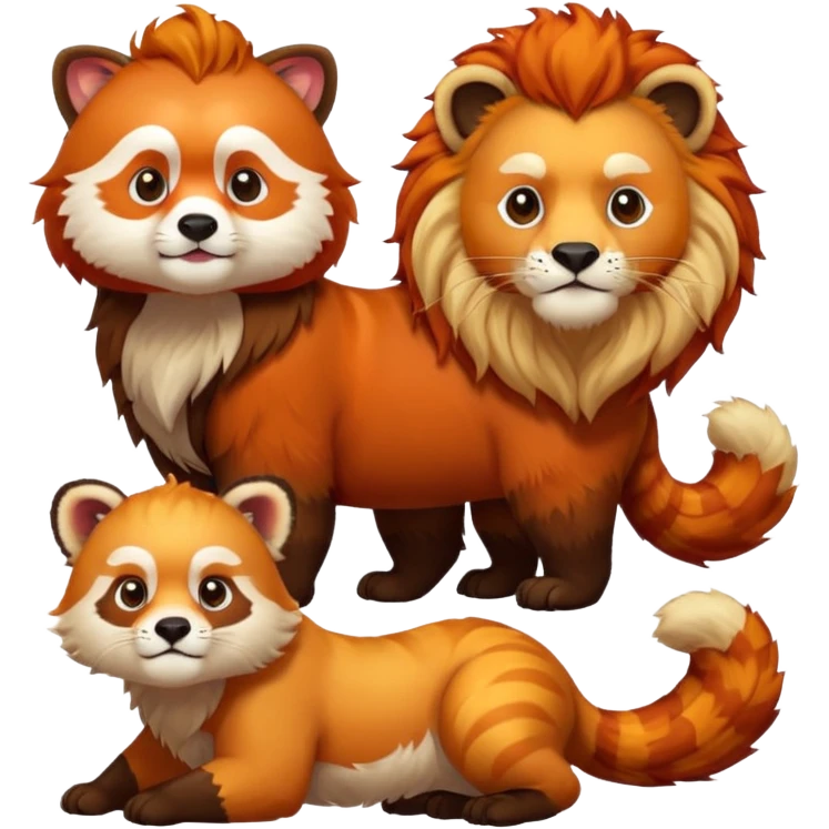 red panda lion emoji