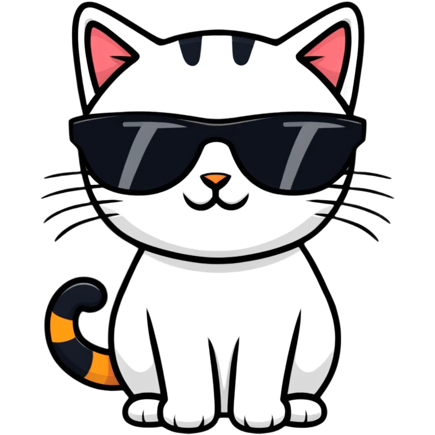 Cat with sunglasses emoji