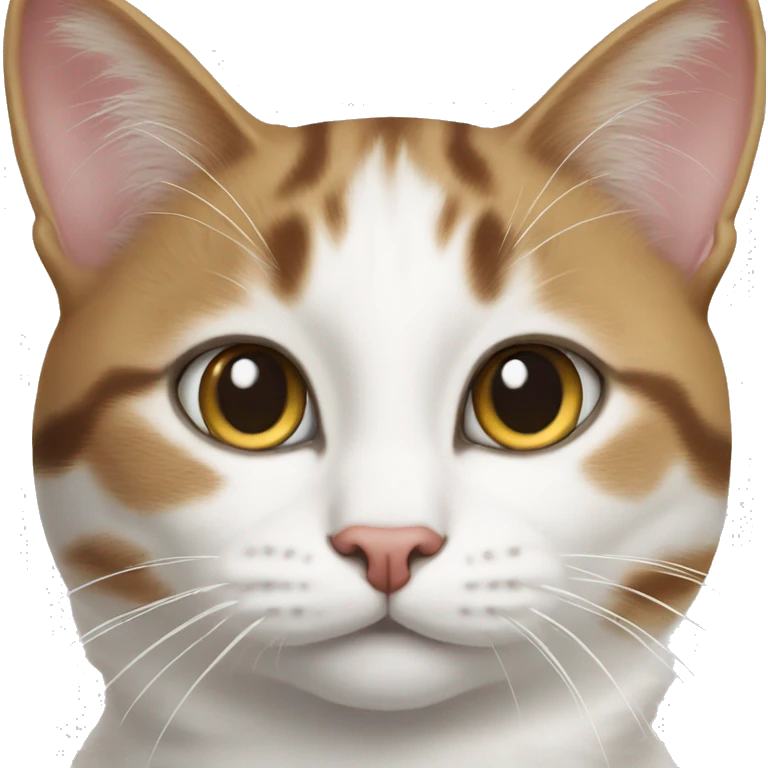 Tabby and white cat  emoji