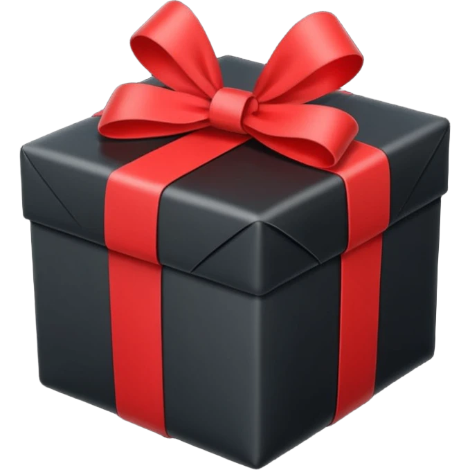 black gift emoji