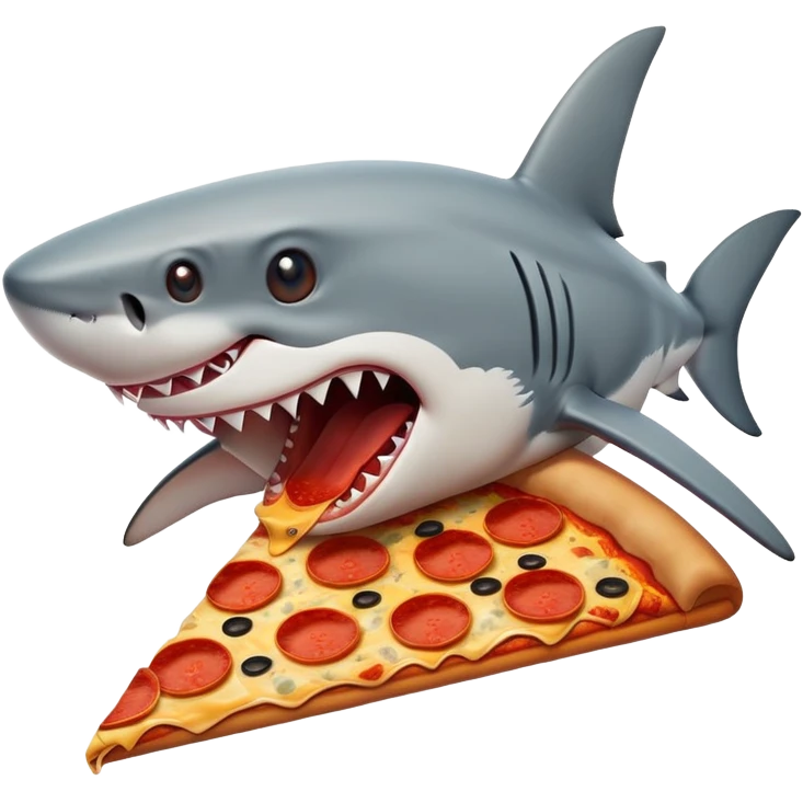 shark eating pizza emoji