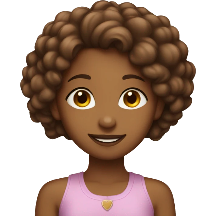 A brown girl saying thank you  emoji
