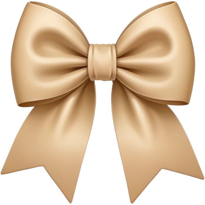 Beige bow emoji