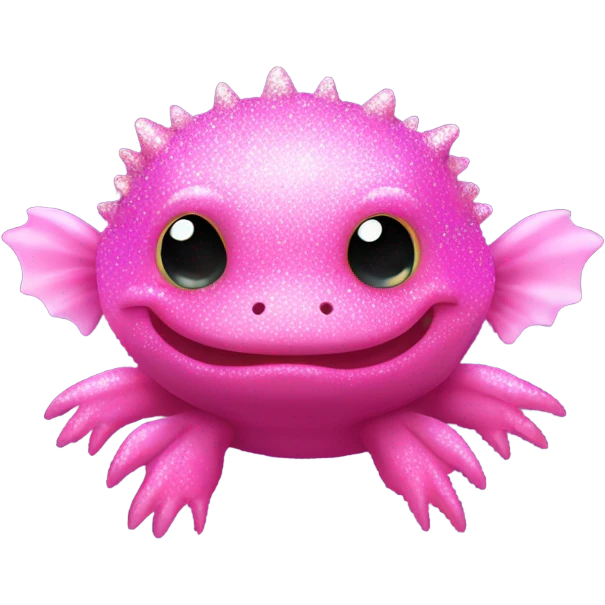 Lisa frank pink glitter axolotyl emoji