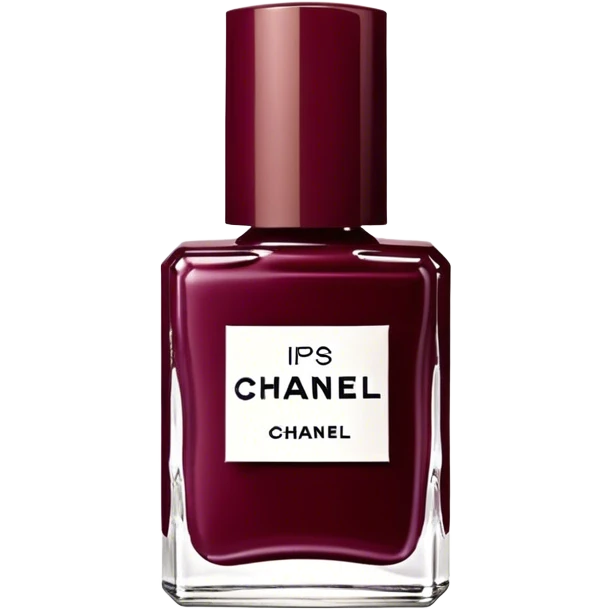 Burgundy nail polish Chanel bottle  emoji