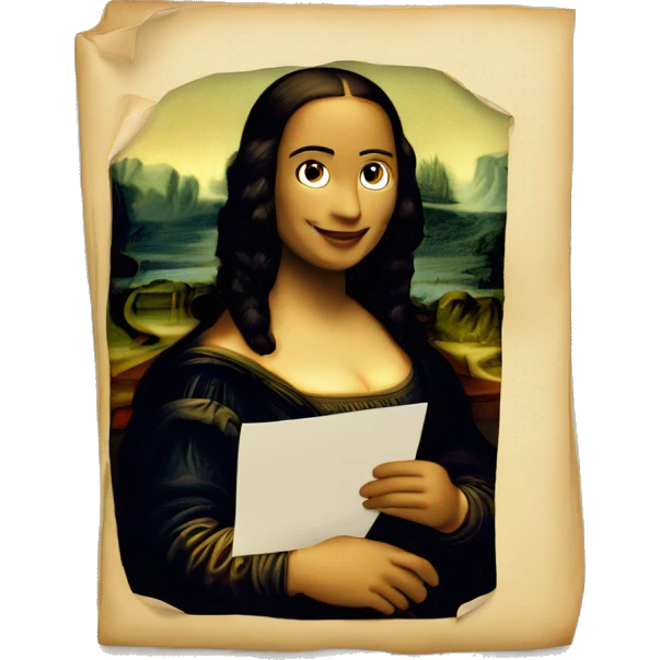 Mona Lisa writting letter  emoji
