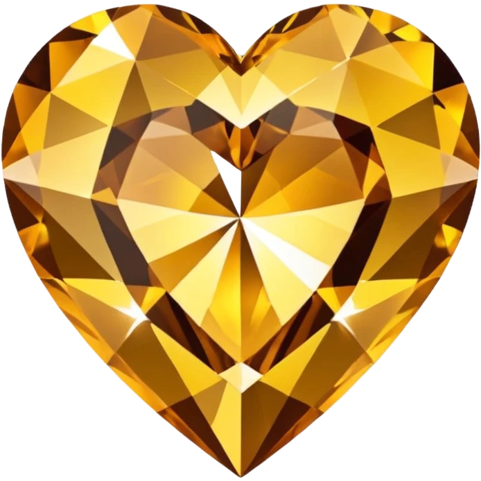 Golden diamond heart emoji