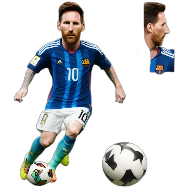 messi whit a target of uno emoji