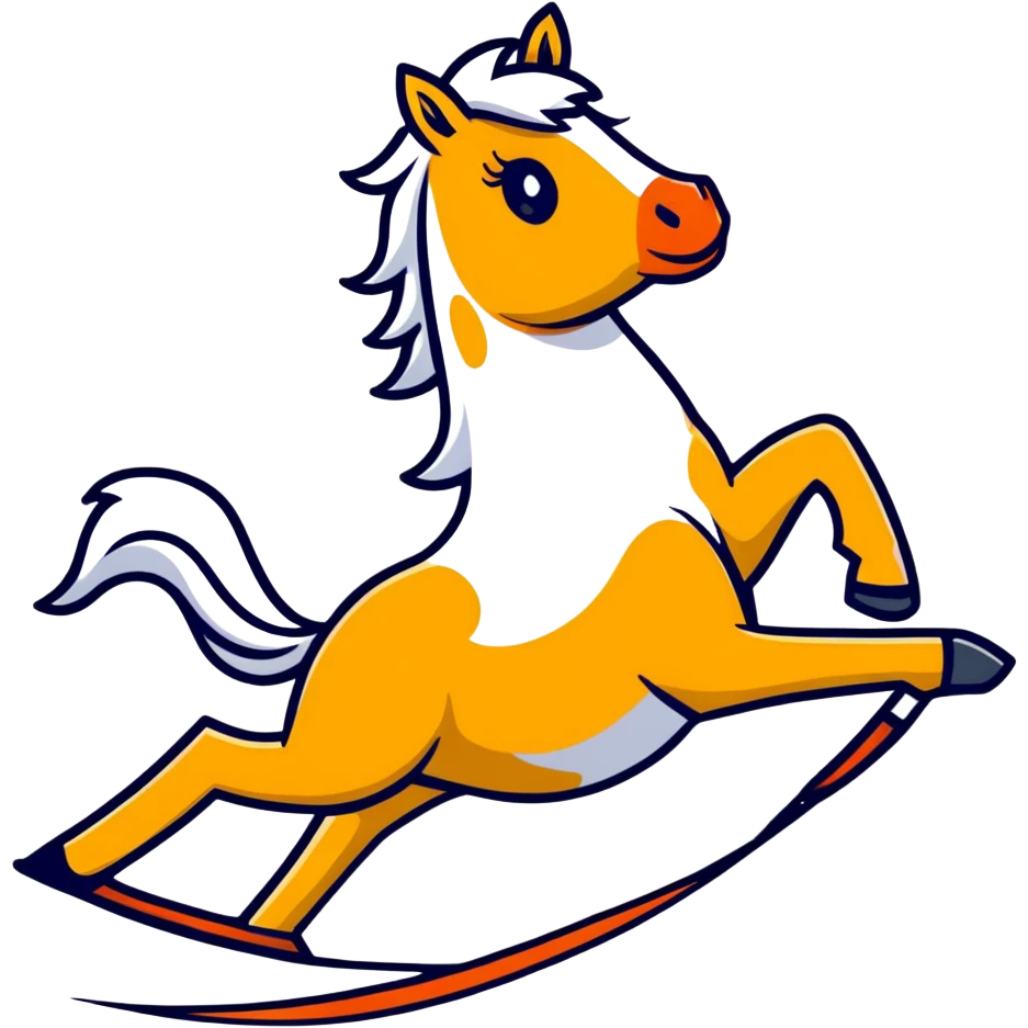 horse jumping over a dog emoji