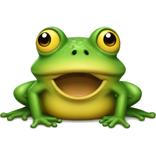 Yellow angry frog emoji