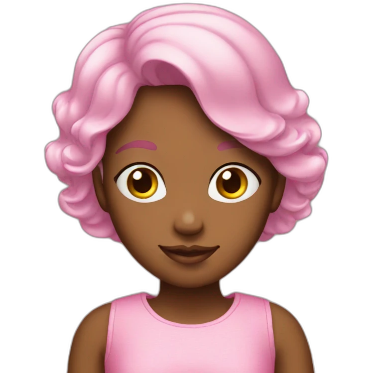the girl is dressed in pink for her birthday emoji