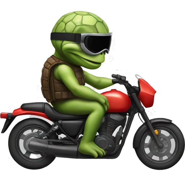 Seat turtle wearing a motorcycle helmet emoji