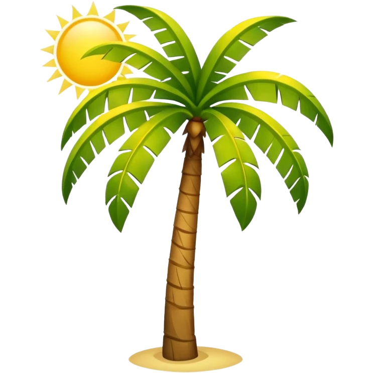 palmera y sol emoji