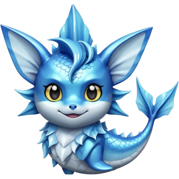 silvery metallic Vaporeon emoji