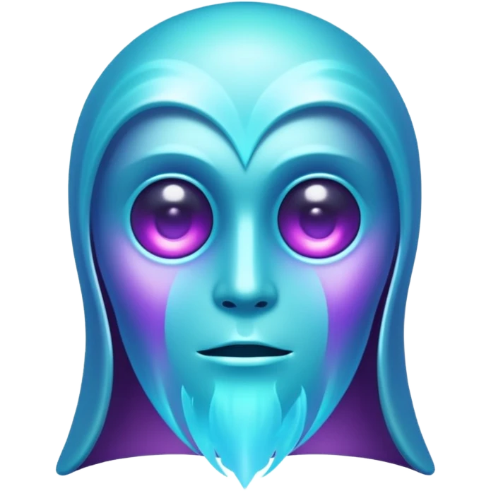 glitter cian and purple phantom emoji