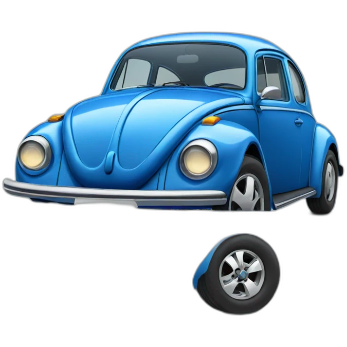 blue vw beetle emoji